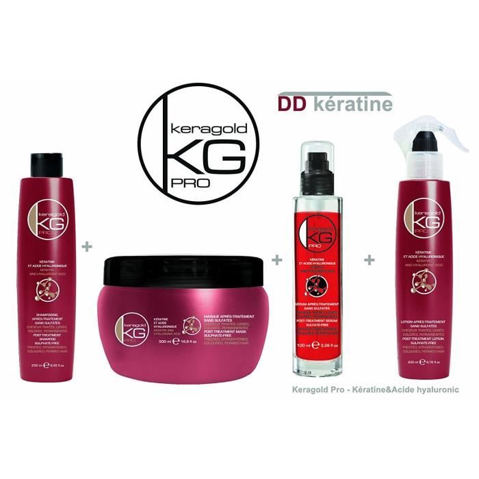 Kéragold Pro Traitement sans sulfates à la kératine & Acide hyaluronic shampoing 250g Kéragold Pro Traitement sans sulfates à la kératine & Acide hyaluronic shampoing 250g