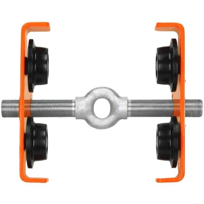 ECD Germany Chariot à Roulettes avec 2 à Frein - 40 x 60 cm - Jusqu'à 800 kg - Plaque de