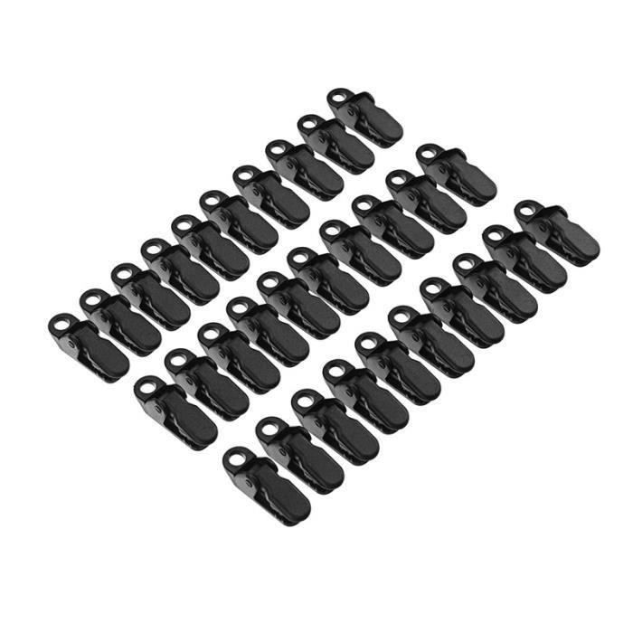 TEMPSA 30Pcs Pinces Clips Fixation De Bâche Tente Camping Survie Serrer