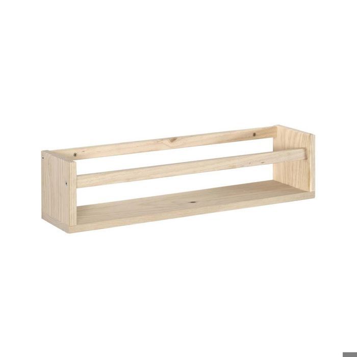 Étagère avec barre centrale en pin Kit Line 60 cm