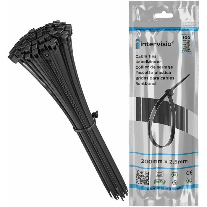 Lot De 400 Colliers Rilsan Pour Serrer Câbles Fins (140 à 280 Mm) - Neuf