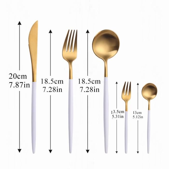 Couverts Et Vaisselle De Table - Services De Table Vert Or Vaisselle Couverts En Acier Inoxydable Ensemble D Ustensiles De Cuisine Fourchette Type White Gold 5pcs Cdiscount Maison - Maybe you would like to learn more about one of these?