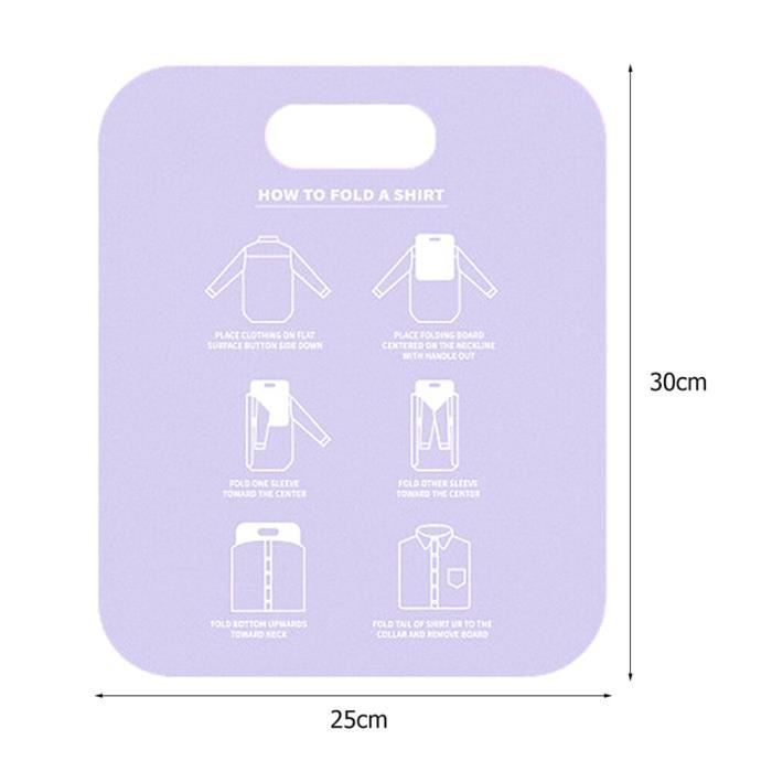 Planche à Plier Les Vêtements - Pliez T-shirts, Chemises Et Pantalons En 3 Secondes - Gain De Place Assuré