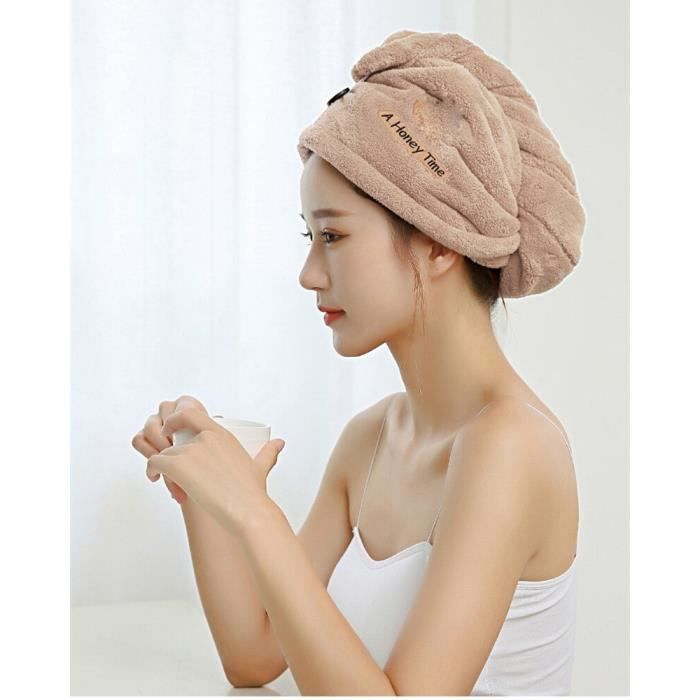 Bonnets De Douche Wetips Rapide Seche Cheveux Turban Pour Cheveux Longs Epaissir Microfibre Cheveux Serviette Enroulee Type Cdiscount Au Quotidien