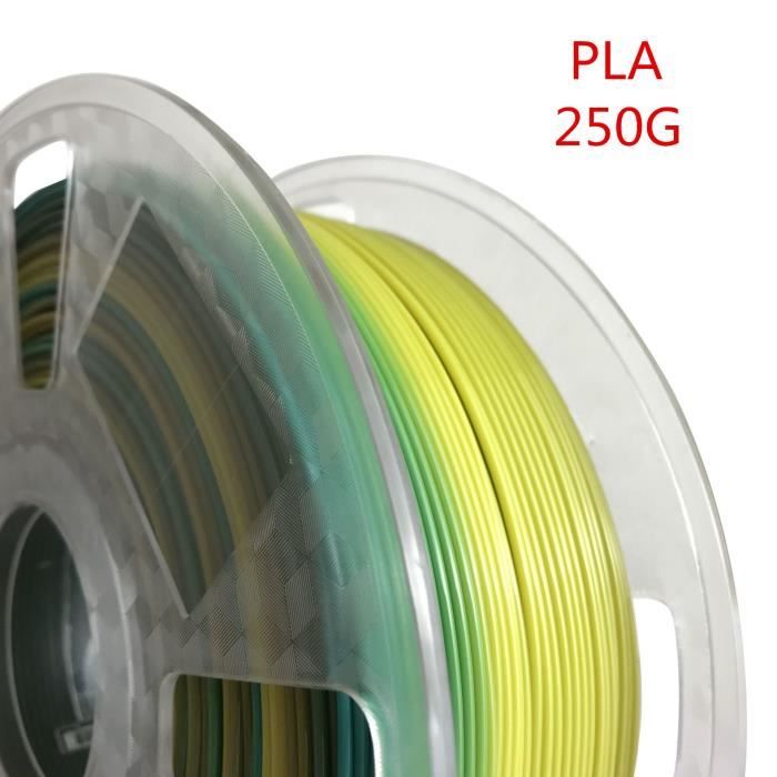 Filament imprimante 3D,Filament PLA multicolore pour imprimante 3D, 1.75mm,  250g, 500g, 1kg, arc en ciel, - Type Rainbow b 250g - Cdiscount Informatique