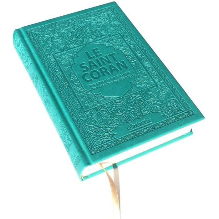 Le Saint Coran - Transcription phonétique et Traduction des sens en français - Edition de luxe (Couverture cuir de couleur Argentée - Argent) main image 0