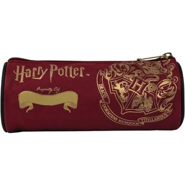 Trousse Harry Potter Poudlard Rouge Grenat et Dorée à