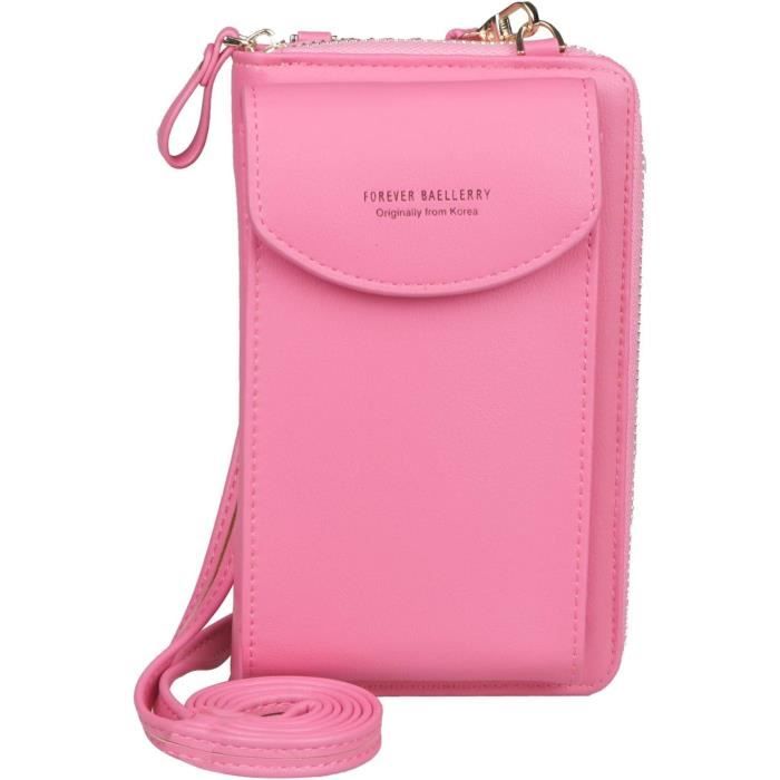Coque portefeuille rose pour IPhone | Portefeuille