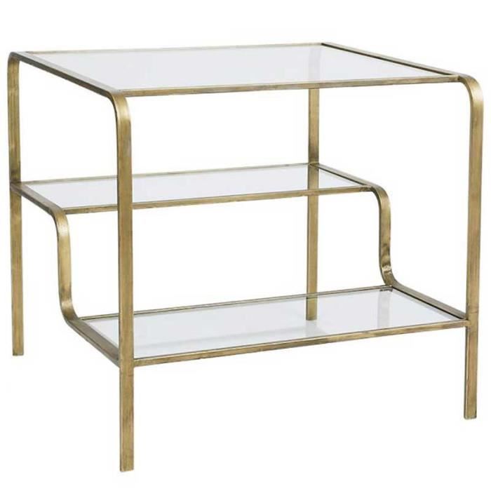Table d'appoint Eluminea 60x60 60cm Doré Cdiscount Maison