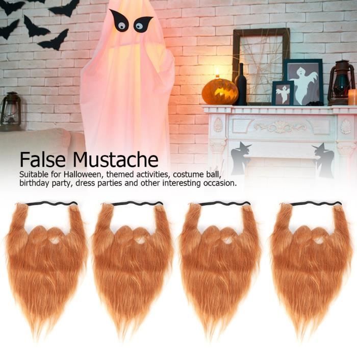 12 Fausses Moustaches Auto-Collantes - Déguisement Mexicain Fun Pour Fêtes, Halloween Et Soirées Déguisées