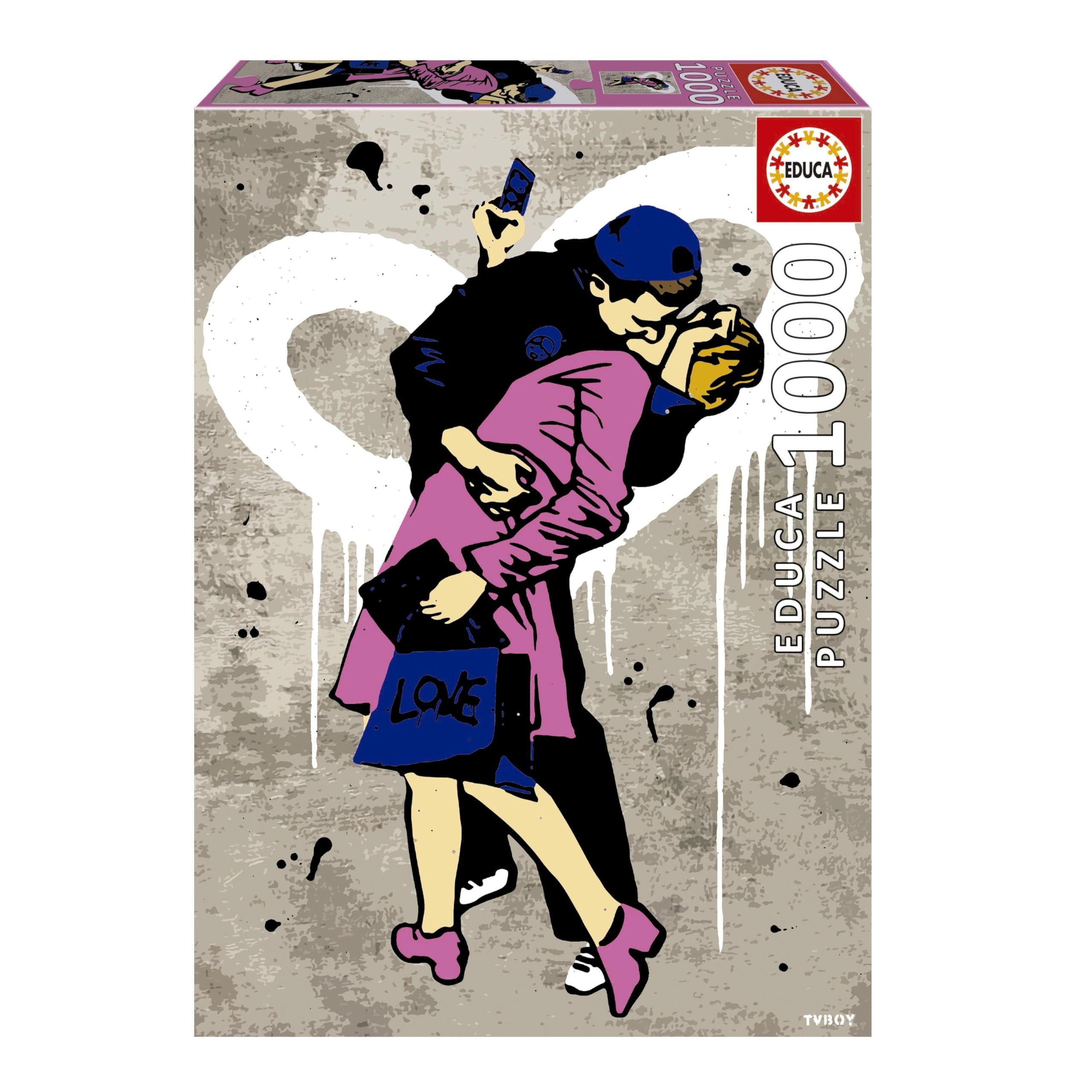 Puzzle EDUCA LE BAISER TV BOY 1000 pièces 68 x 48 cm Pour adultes à partir de