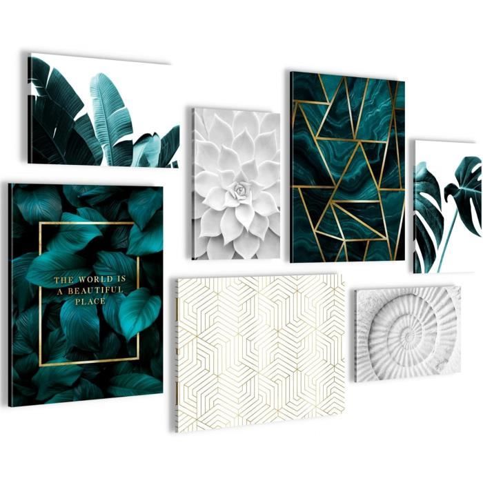 Visario WTD 6501 Lot de 4 tableaux sur toile moderne 160 cm