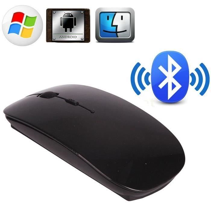 Souris Bluetooth – GOBRO – Sans fil – Noir – Portée jusquà 10 mètres – Compatible Windows et Mac