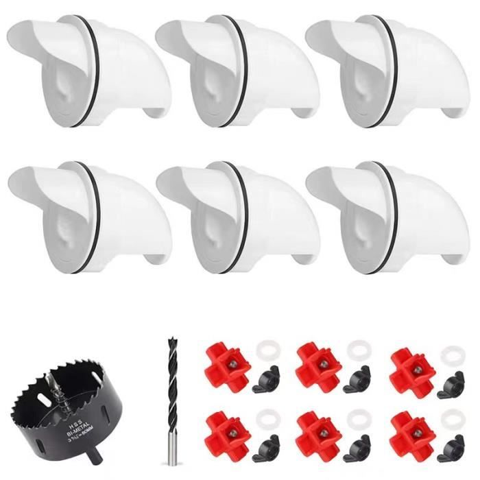 Kit 6 Abreuvoirs Automatiques Pour Poules - Abreuvoir Poules Rouge En Plastique - Idéal Canards Pigeons Volaille