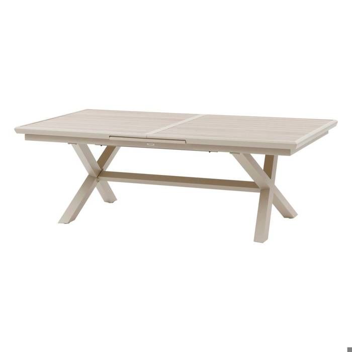Table de jardin Axiome extensible lin & argile 10 places en aluminium - Hespéride Table de jardin Axiome extensible lin & argile 10 places en aluminium - Hespéride