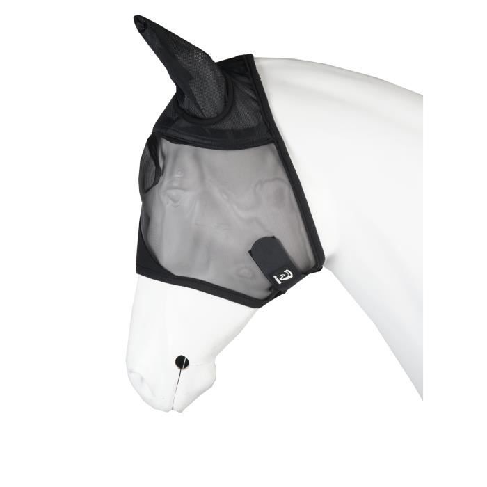 Comparer les prix de Masque anti-mouches avec oreilles pour cheval avec protection UV Horka - noir - Poney