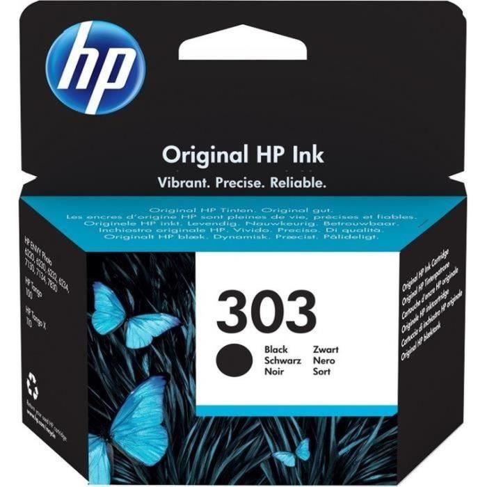 HP 303 Cartouche d’encre noire authentique (T6N02AE) pour HP Envy Photo 6220/6230/7130