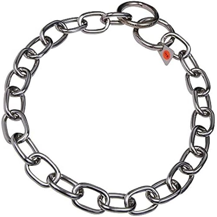 Collier pour Chien Hs Sprenger Argenté 4 mm Maillons Semi-long (64 cm)