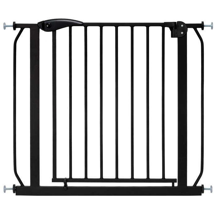 Barrière Sécurité Porte Escalier Sans Perçage 85-95 Cm - Grille Bébé Fermeture Automatique Noir
