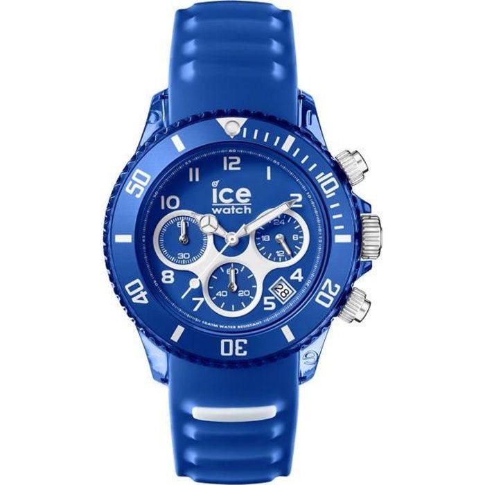 Ice-Watch - ICE aqua Marine - Montre bleue pour homme avec bracelet en  silicone - Chrono - 001459 (Medium) , - Achat/vente montre Femme Adulte  Résine - Cdiscount