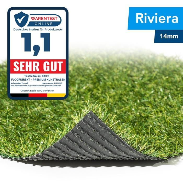 Pelouse artificielle Riviera Hauteur: 14 mm 100 x 300 cm