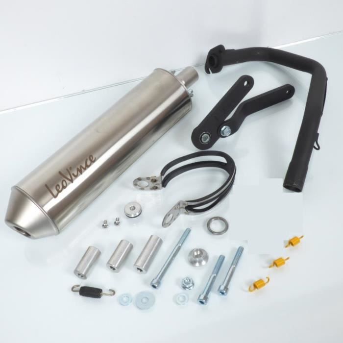 Pot d’échappement Aluminium avec SLS 50 cm3 GY6 Chine 4 temps. 