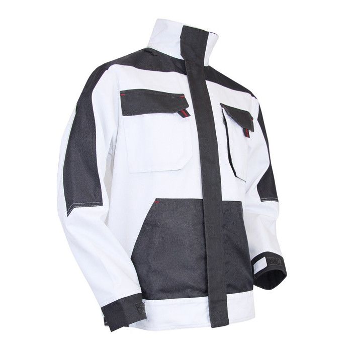 Blouson de peintre multipoche LMA Traceur - Blanc / Gris - XL