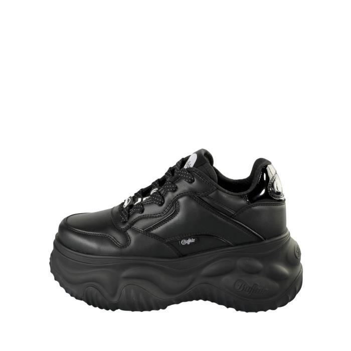 Buffalo Baskets Buffalo Blader One - Vegan Nappa - Homme - Noir - Lacets - Plat