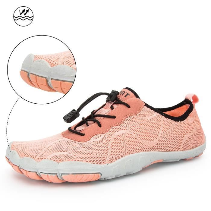 Chaussures Pieds Nus Unisexes Homme Femme - Séchage Rapide, Respirantes, Semelle Antidérapante Et Large Boîte à Orteils - Fitness Et Plage