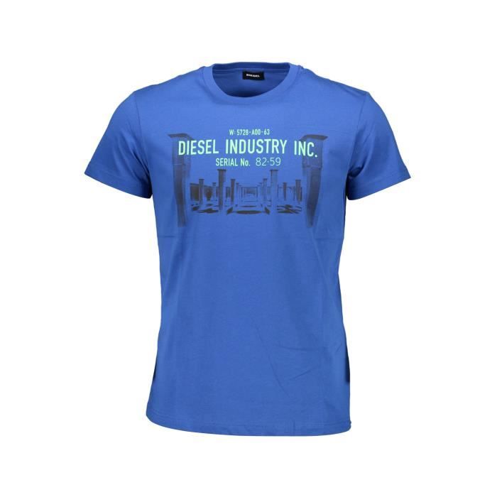 DIESEL T-shirt Homme Bleu Textile SF4910