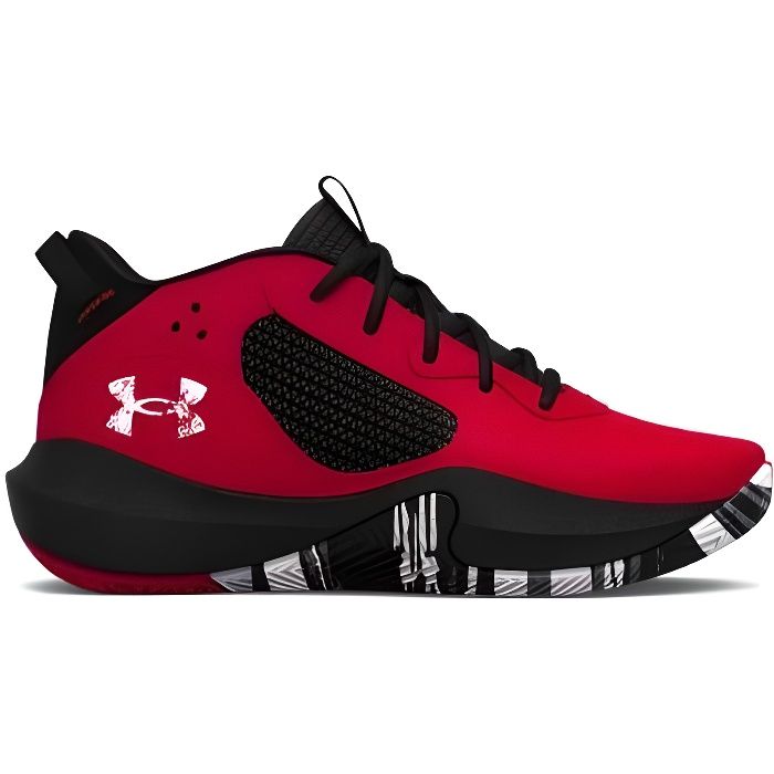 chaussures de basketball pour enfants - under armour lockdown 6 ps - rouge et noir