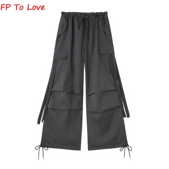 Pantalon Zippé Ethel Austin - Taille 12 - Noir En Lin - Jambes Larges Avec Ceinture à Boucle - Occasion Peu Porté