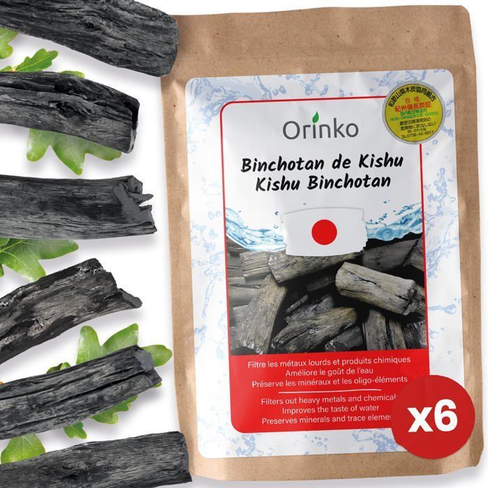 ORINKO® Binchotan Kool Waterfilter Stokjes x2 EM Keramische Kralen