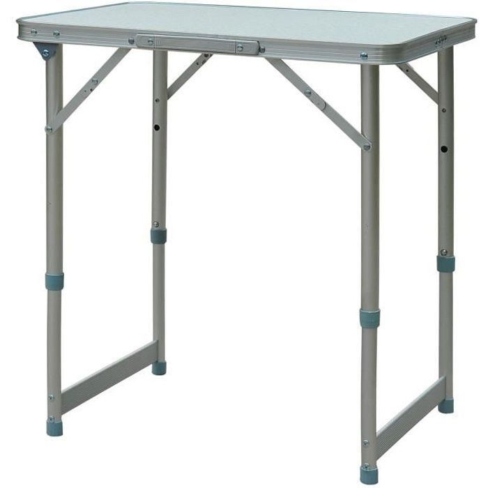 Blanche CampAir Table de Camping Pliante en Aluminium Taille Medium 80 x 60 x 71 cm