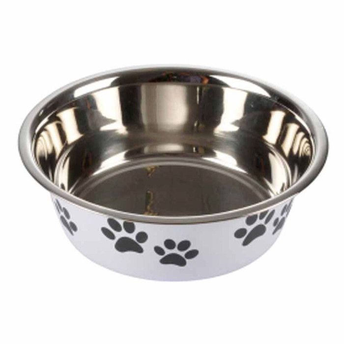Gamelle pour Chien & Chat Motifs Pattes 21cm Blanc Gamelle pour Chien & Chat Motifs Pattes 21cm Blanc