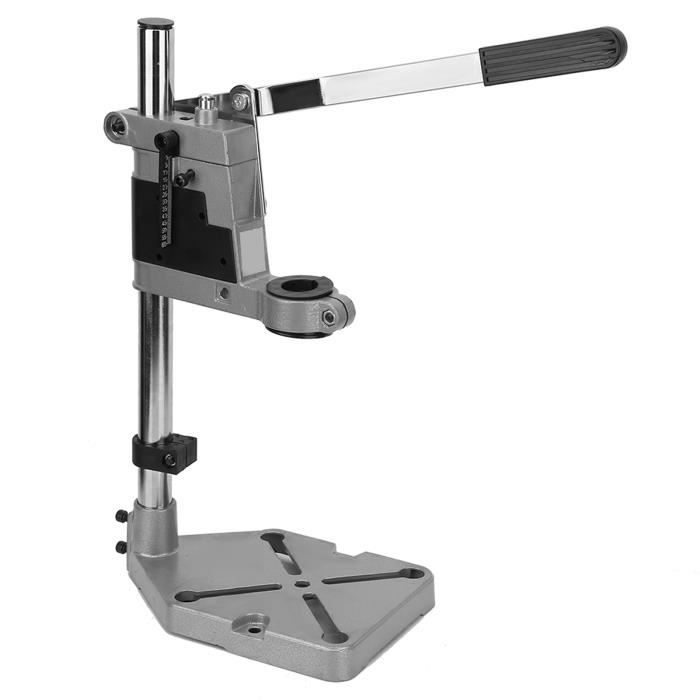 Support Universel Pour Perceuse D'Établi - Profondeur 60mm, Base 150x150mm, Aluminium/Acier