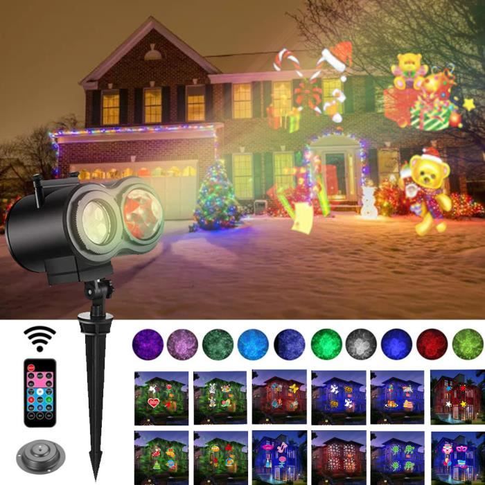 Projecteur Noel Exterieur, 16 Motifs Lampe Projecteur LED avec