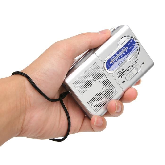 Petite Radio Portable AM/FM - Compacte, Piles AA, Parfaite Pour Randonnée Ou Urgence
