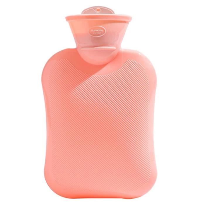 Bouillotte Eau Chaude Vicloon 2L - En Peluche Douce, Confort Hiver - Idéale Enfants Et Adultes, Gris Clair