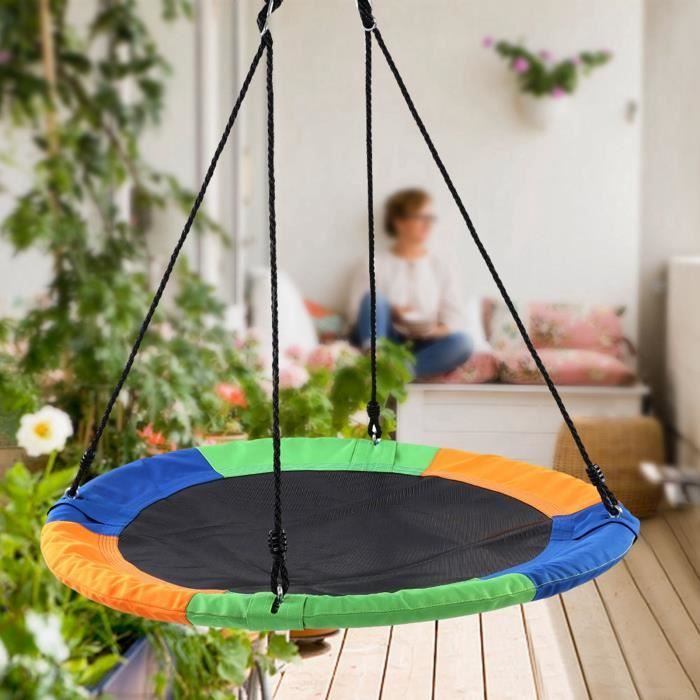 Balançoire pour Enfants Corde d'Escalade Ajustable Balançoire Arbre Disque d 'Escalade Suspendu Exercice Jouet Disque pour Enfants pour l'Extérieur