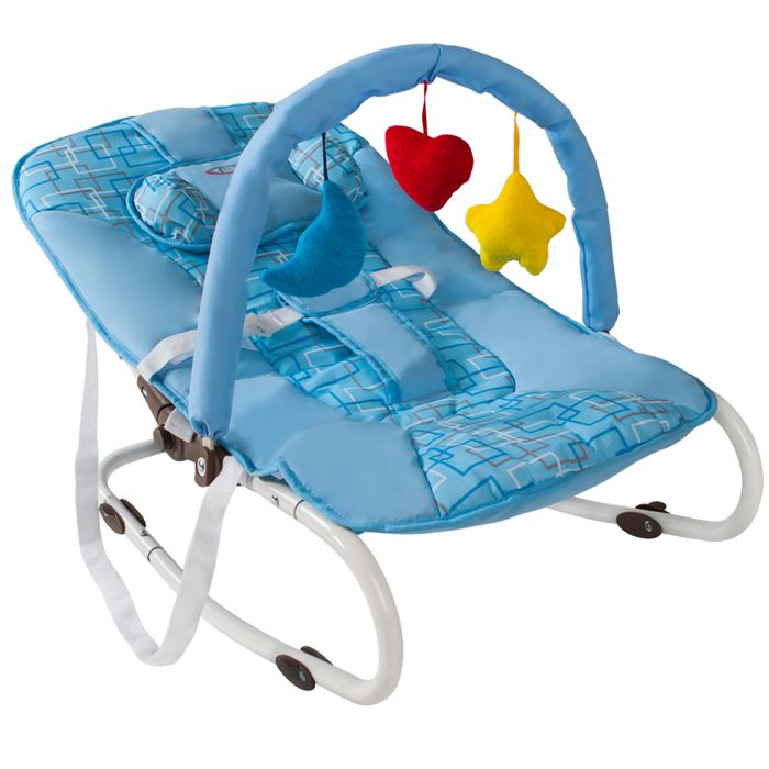 Transat Bebe Avec Arceau De Jeux Bleu Tectake Bleu Achat Vente Transat Cdiscount