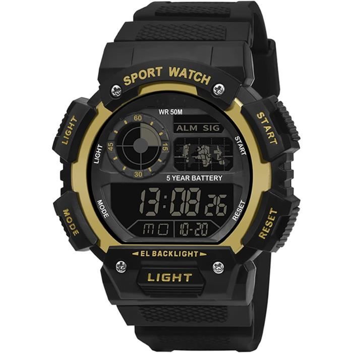 Montre Homme Renault Laguna TA1333 - Quartz Digitale Chrono, Boîte Métal, Bracelet 2 Pièces - Occasion Avec Boîte