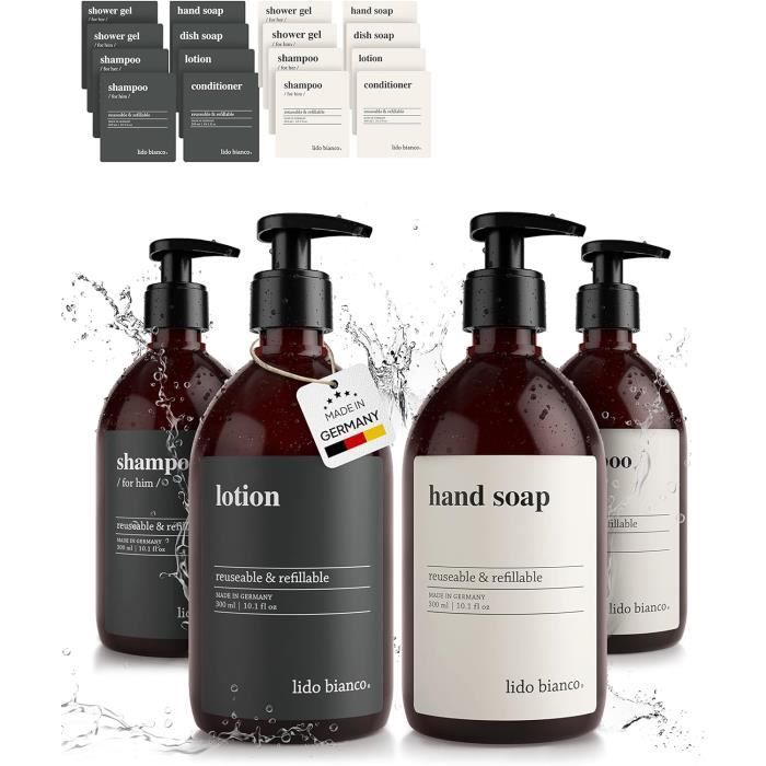 Lot De 4 Distributeurs Mousse 100 Ml - Rechargeables, Sans BPA, Pour Voyage, Savon, Shampooing - 7
