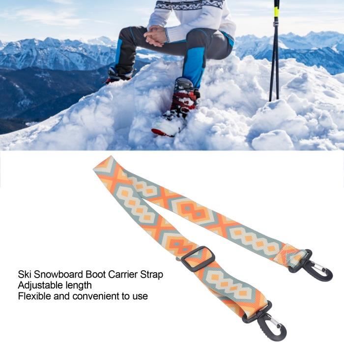 3 Pièces Porte Ski,VIPITH Réglable Sangle de Ski, Épaules