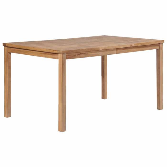 vidaXL Table de jardin 150x90x77 cm Bois de teck solide 44997