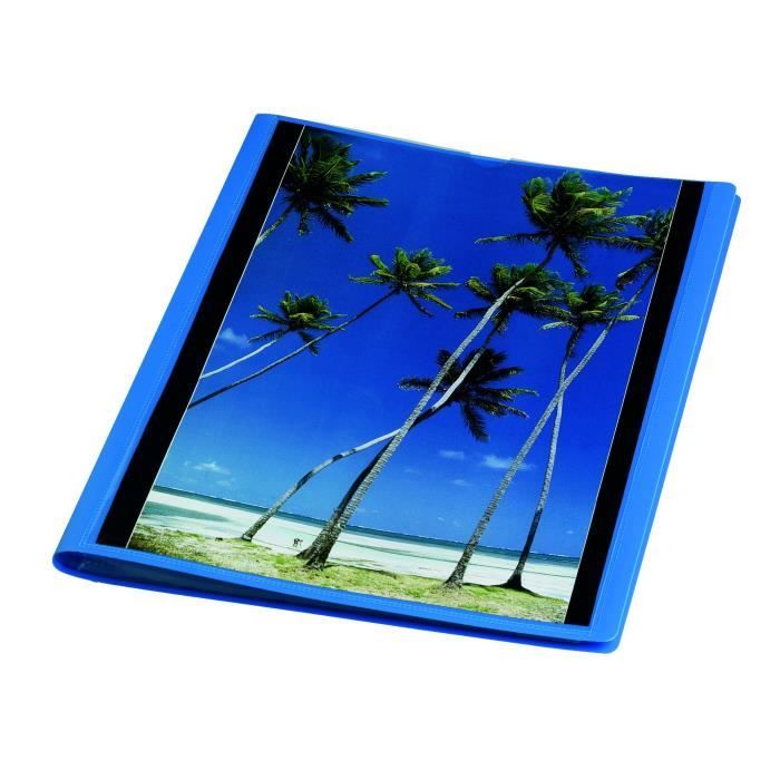 Pryse 4240052 Protège-Documents 50 Pochettes Spirale Bleu A4 - Classeur Organisateur