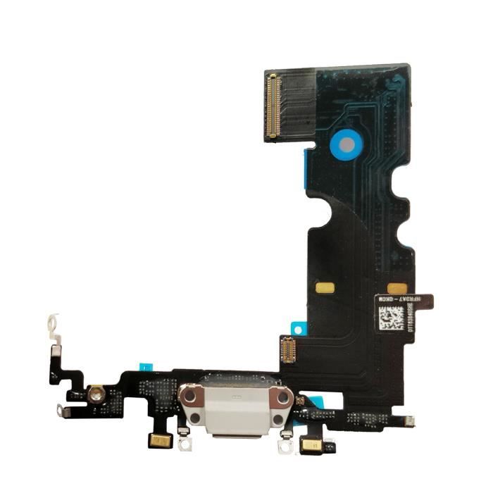 Dock connecteur de charge micro et antenne GSM pour Iphone 8 blanc - VISIODIRECT