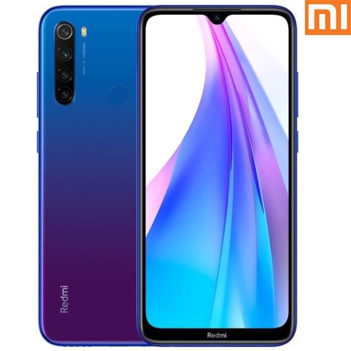 Vente Téléphone portable XIAOMI Redmi Note 8T Bleu 4Go 64Go pas cher Vente Téléphone portable XIAOMI Redmi Note 8T Bleu 4Go 64Go pas cher
