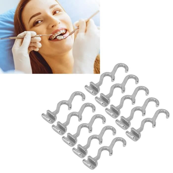 Crochet élastique Dentaire Orthodontie - Lot De 25 - Pour Placer Et Retirer Facilement Les élastiques Des Bagues