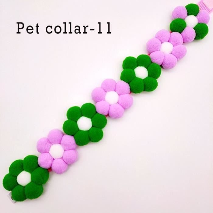 Collier Pour Chien Saint-Valentin Mr.CHUBBYFACE - Forme Cœur Rose - Coton Doux Réglable - Taille XS à Grande - Cadeau Mignon